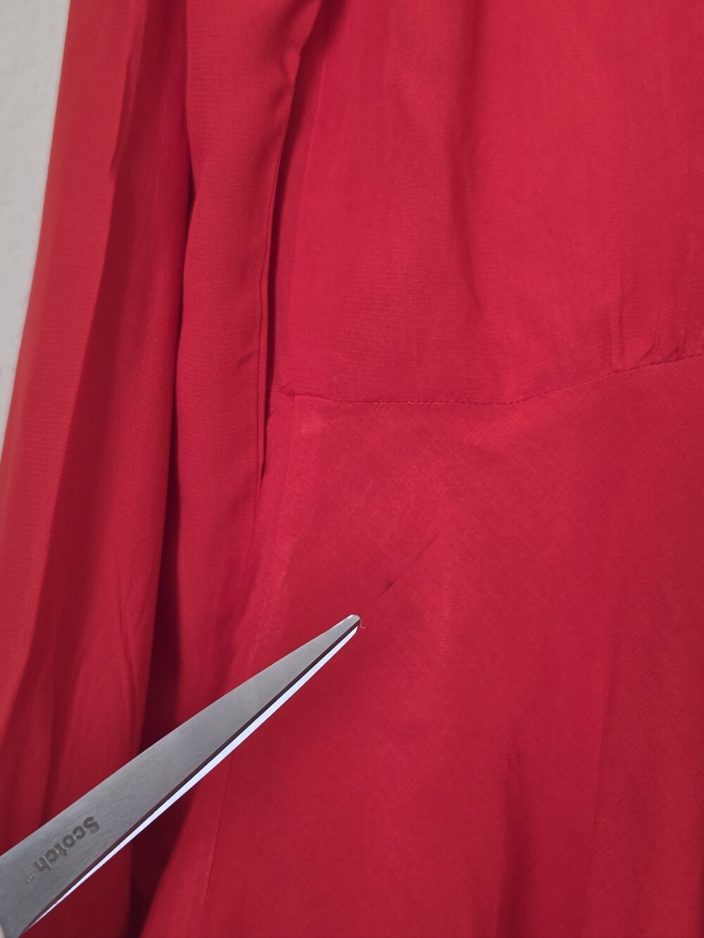 Loft Wrap Front Blouse Womens Size XS Red Ruffle Neck Cottagecore Whimsigoth - Picture 7 of 8